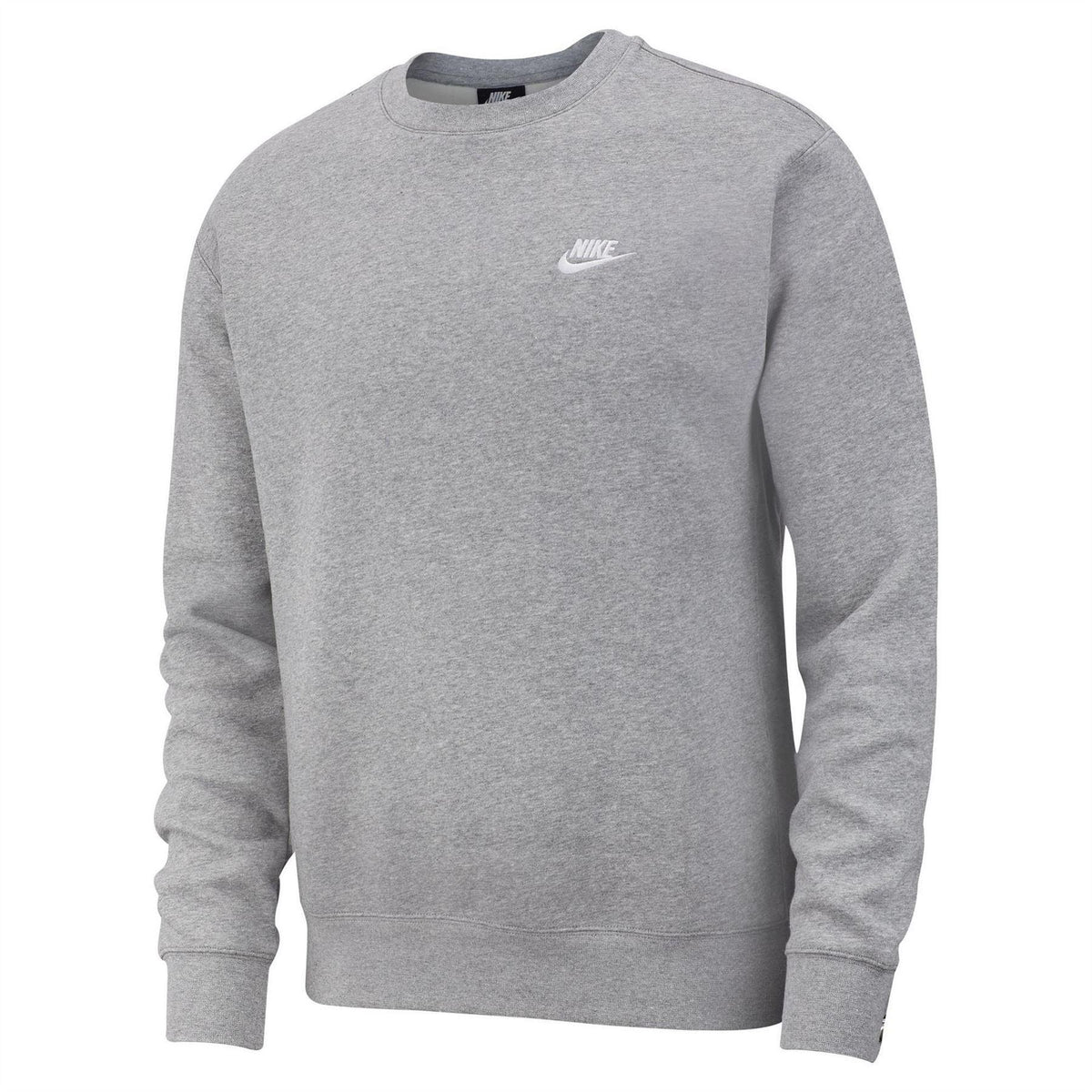Dark Grey Heather - Front - Nike Mens Sportswear Club Fleece Sweatshirt