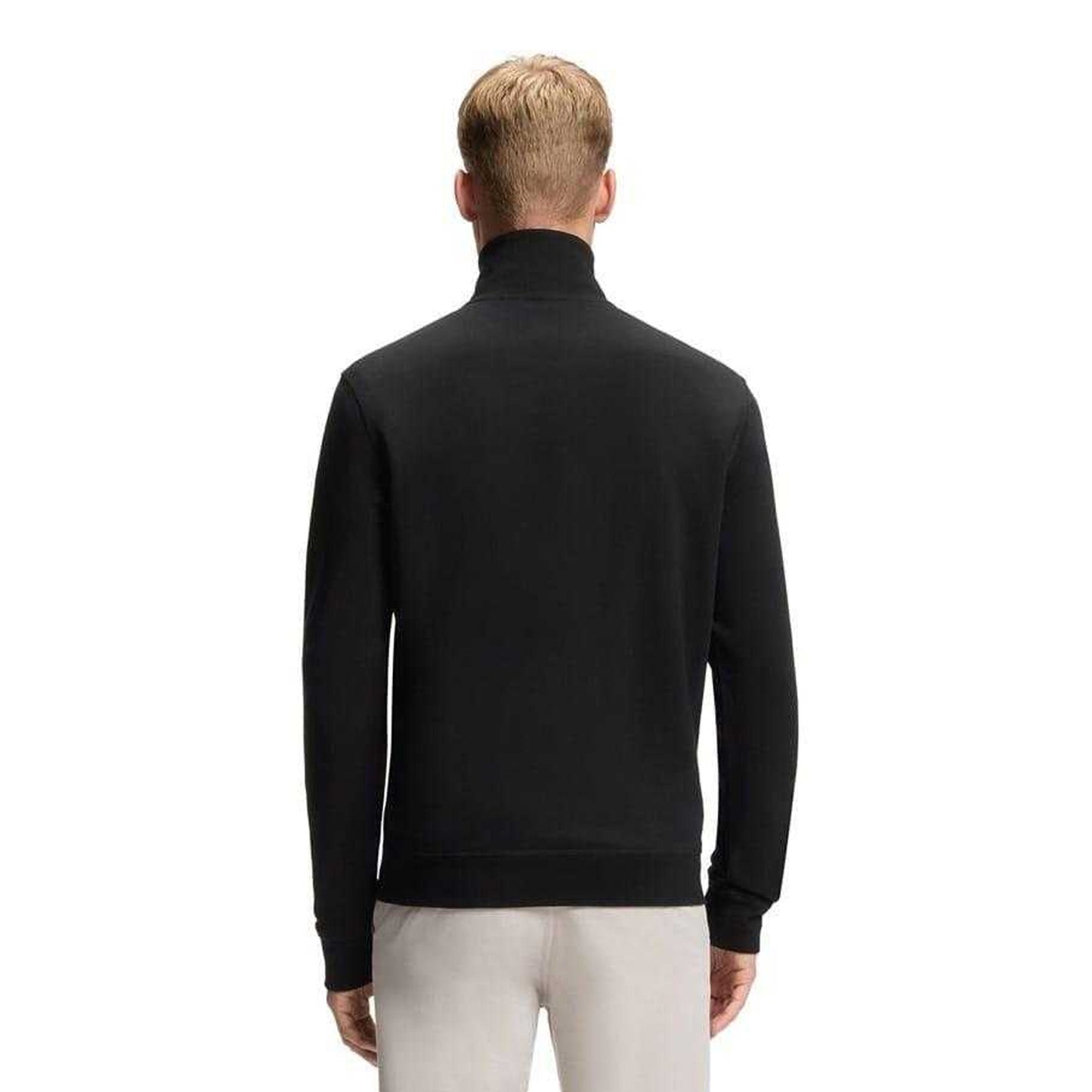 Black - Back - Boss Mens Zetrust Fleece Sweatshirt