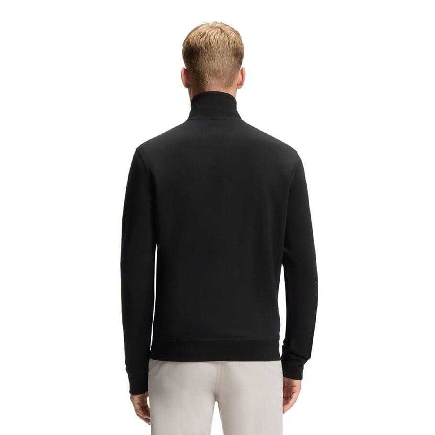 Black - Back - Boss Mens Zetrust Fleece Sweatshirt