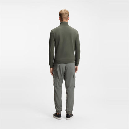 Grey - Side - Boss Mens Zetrust Fleece Sweatshirt