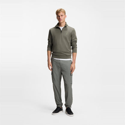 Grey - Pack Shot - Boss Mens Zetrust Fleece Sweatshirt
