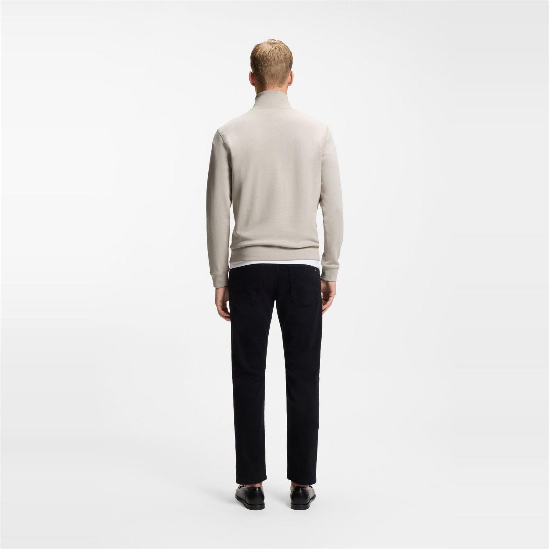 Light Grey - Side - Boss Mens Zetrust Fleece Sweatshirt