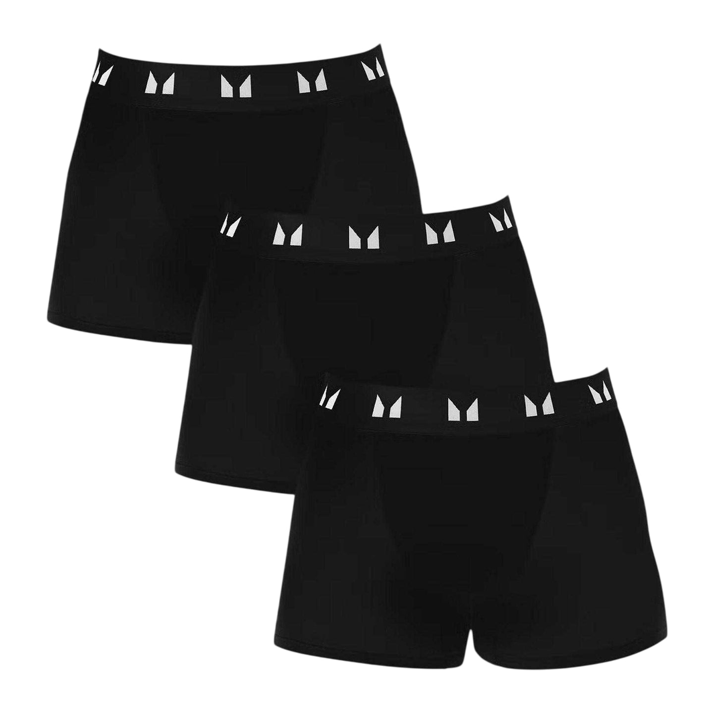 Black - Front - MyProtein Mens Cotton Classic Boxer Shorts (Pack of 3)