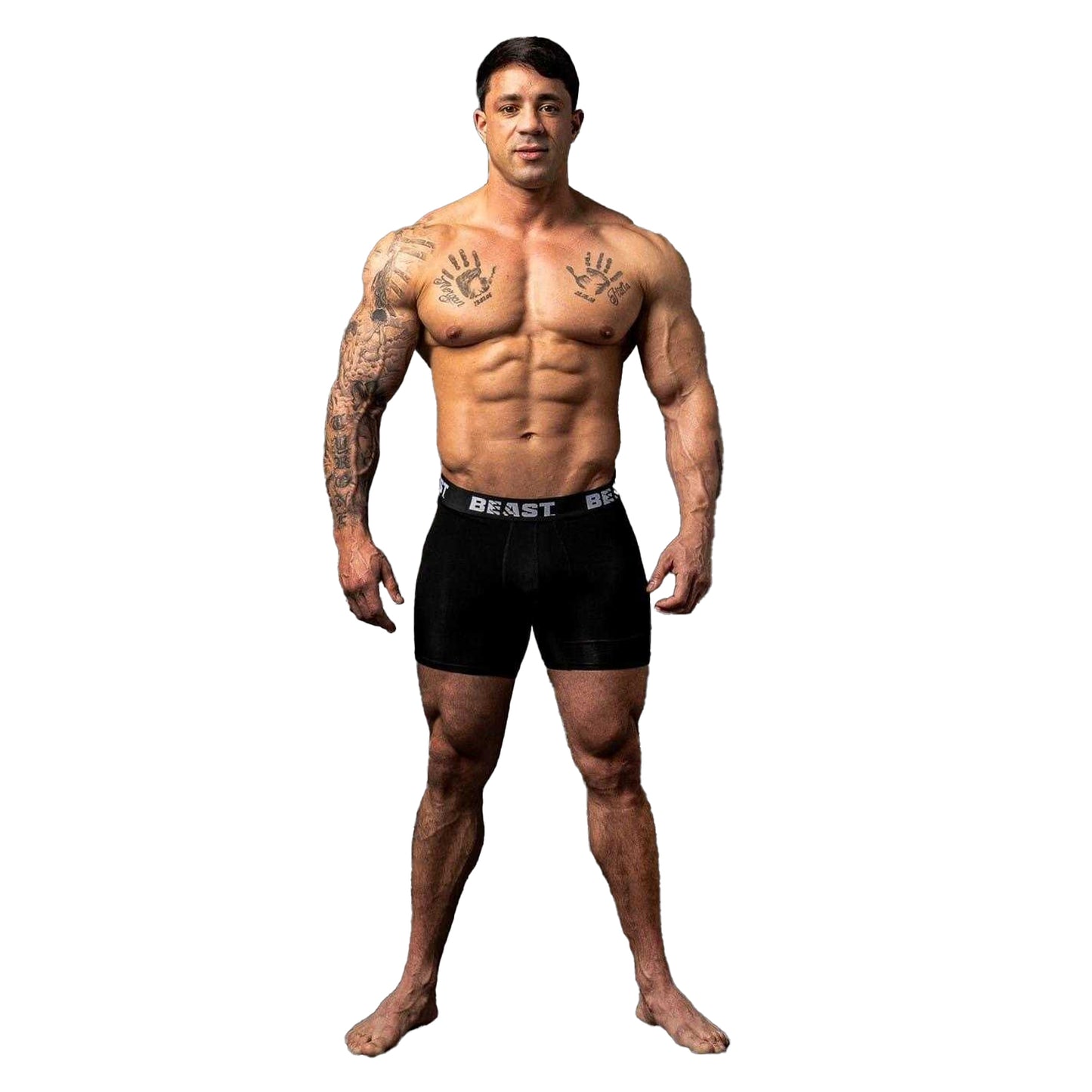 Black - Lifestyle - BEAST Mens Anti-Chafe Boxer Shorts