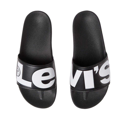 Black - Back - Levis Mens June Sliders