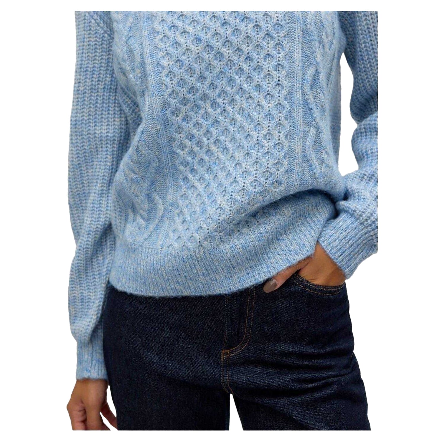 Allure - Side - Vero Moda Womens-Ladies Universe Knitted Mock Neck Regular Jumper