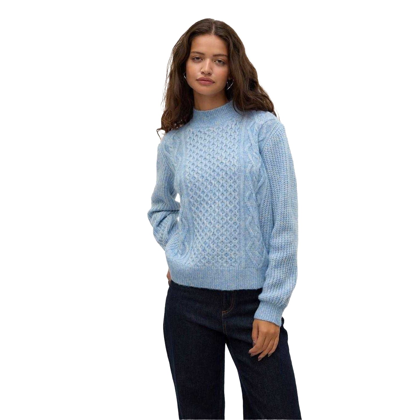 Allure - Front - Vero Moda Womens-Ladies Universe Knitted Mock Neck Regular Jumper
