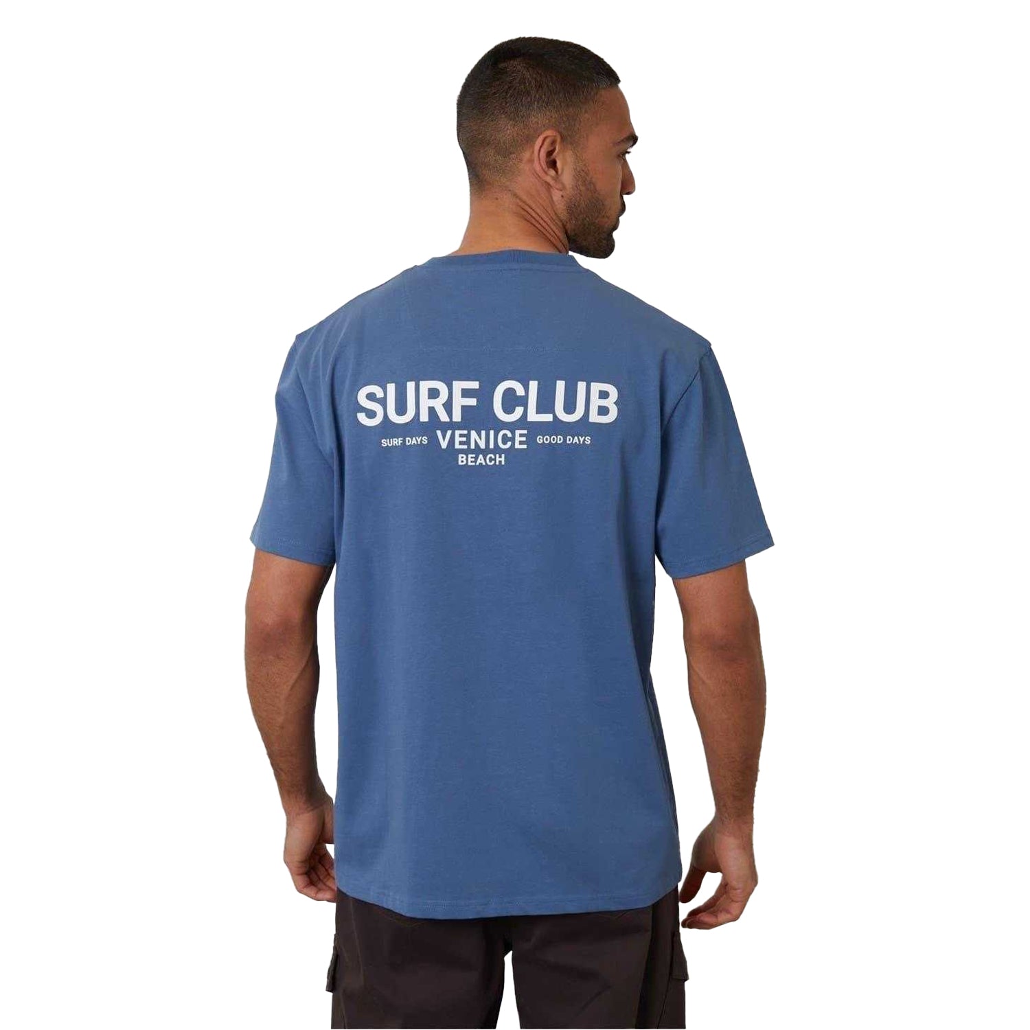 Denim Blue - Back - Threadbare Mens Watson Regular T-Shirt
