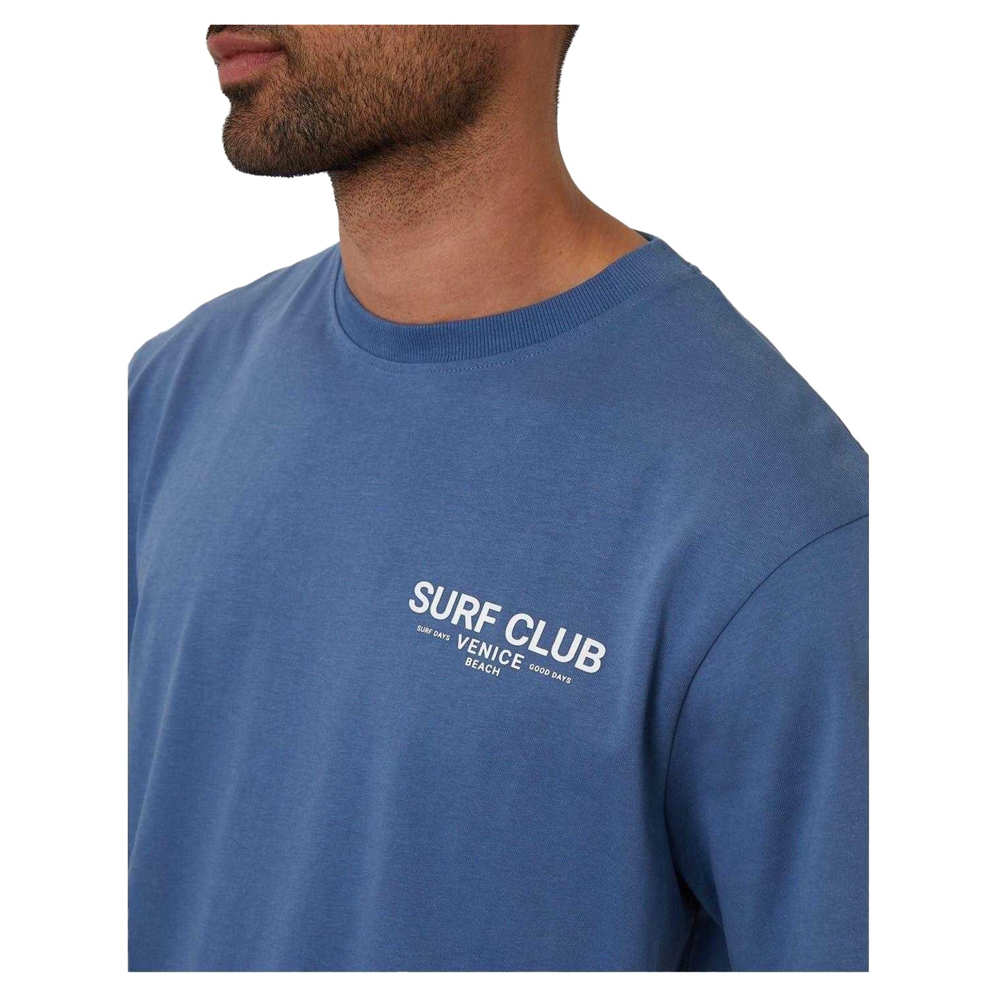 Denim Blue - Side - Threadbare Mens Watson Regular T-Shirt