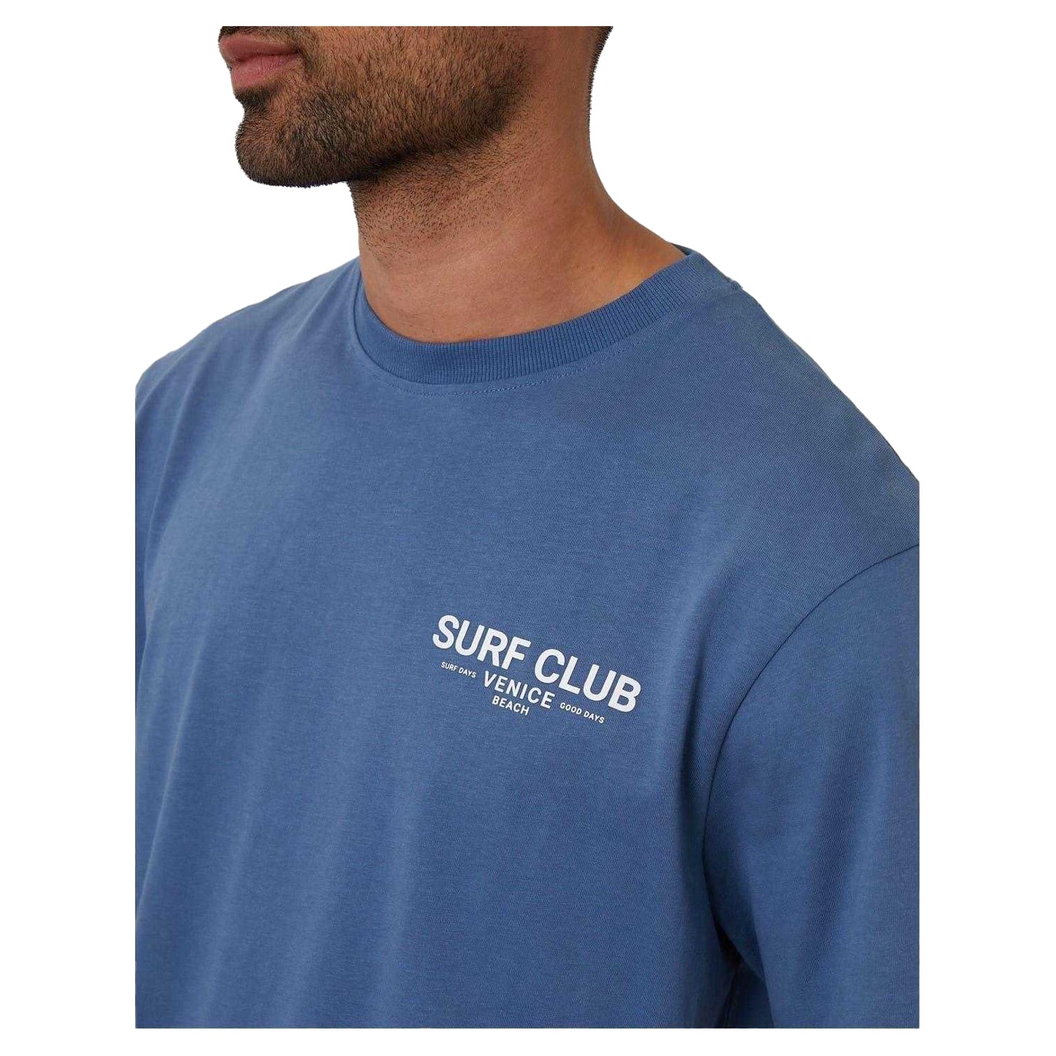 Denim Blue - Side - Threadbare Mens Watson Regular T-Shirt