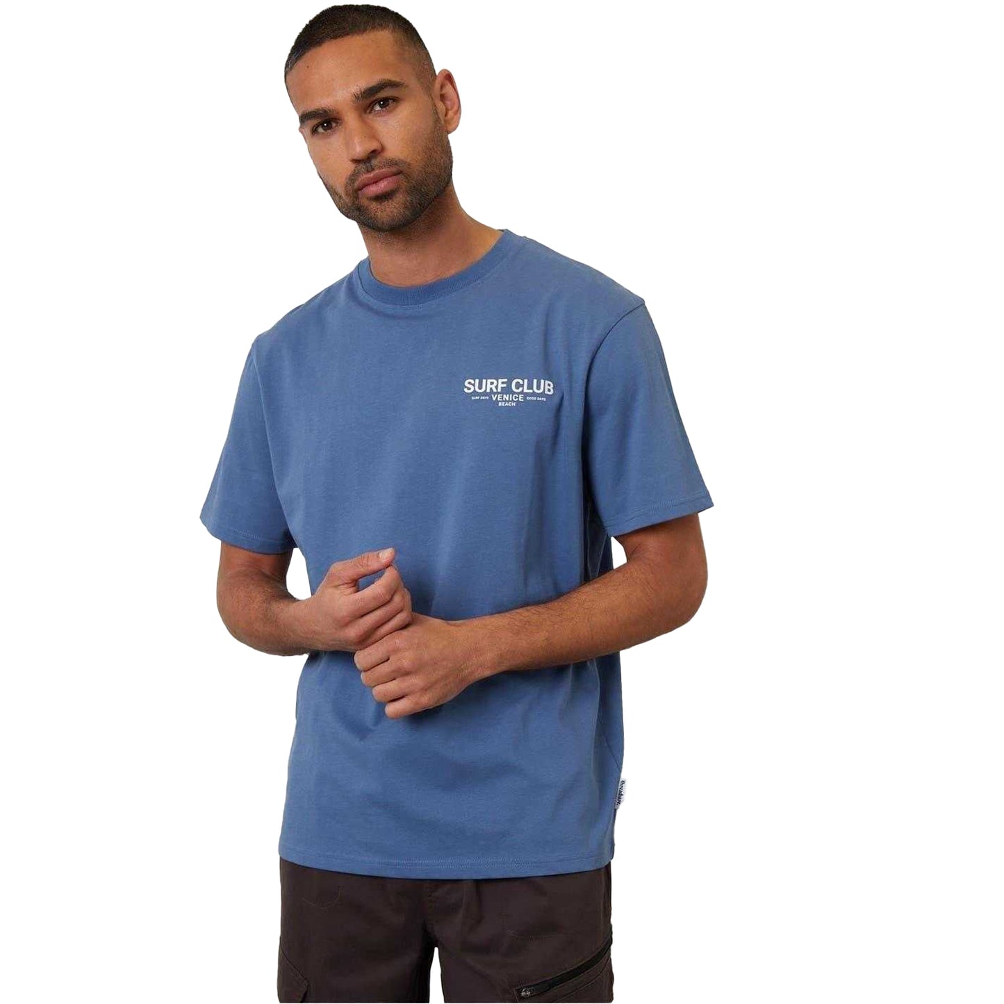 Denim Blue - Front - Threadbare Mens Watson Regular T-Shirt