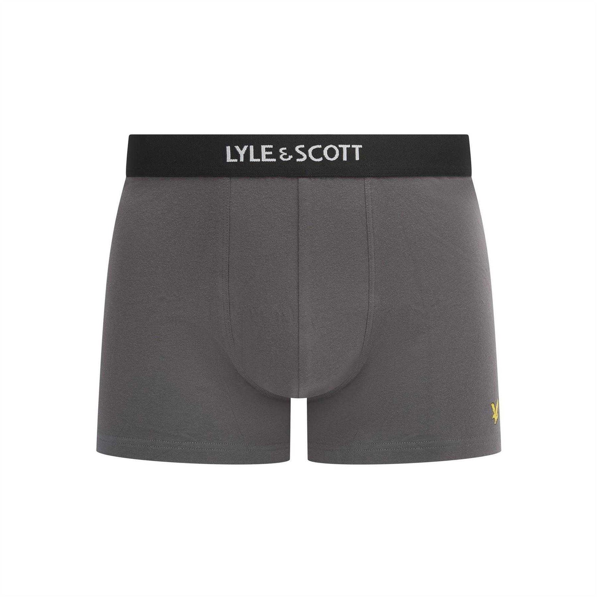 Multicoloured - Pack Shot - Lyle & Scott Mens Henrick Cotton Blend Boxer Shorts (Pack of 5)