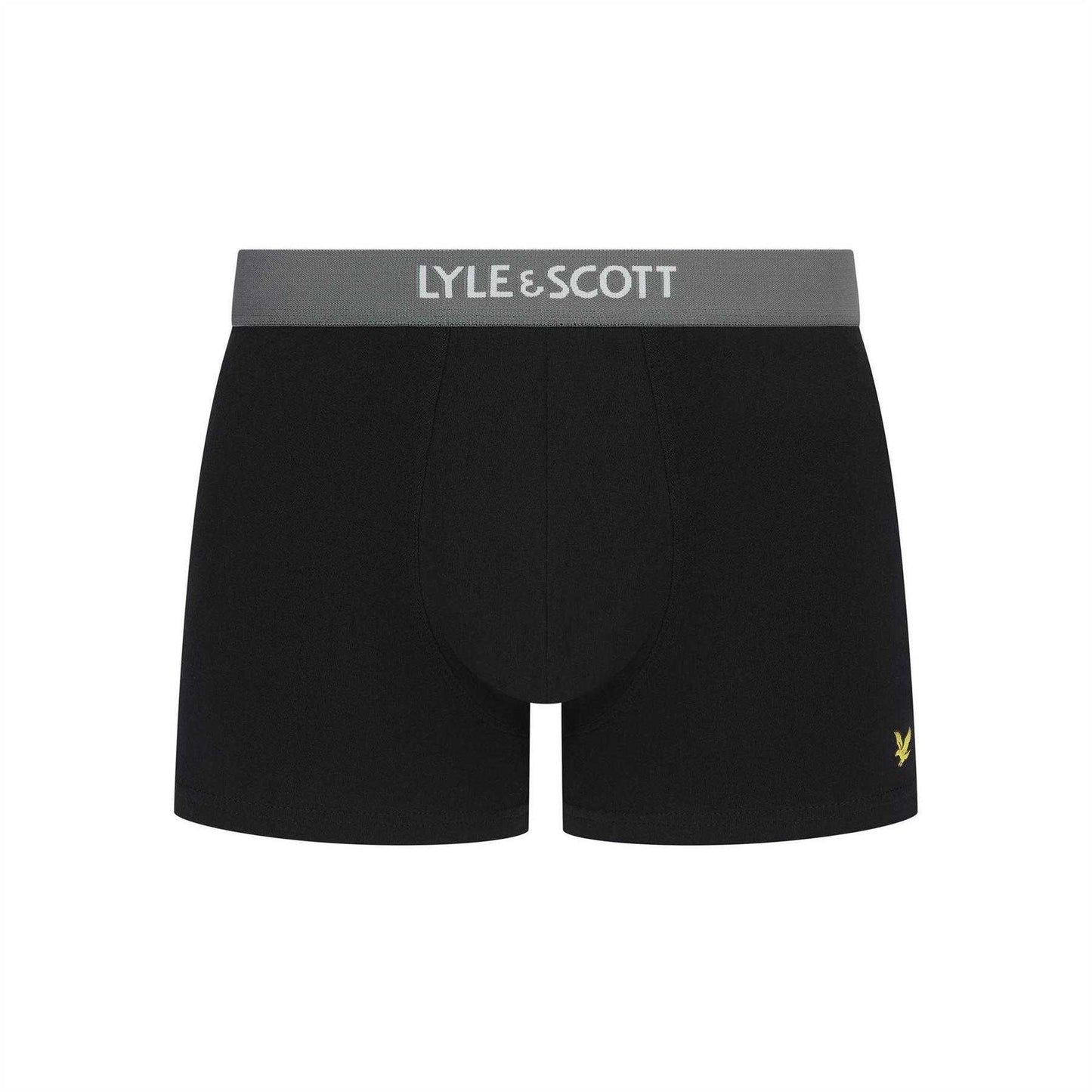 Black-White - Front - Lyle & Scott Mens Henrick Cotton Blend Boxer Shorts (Pack of 5)