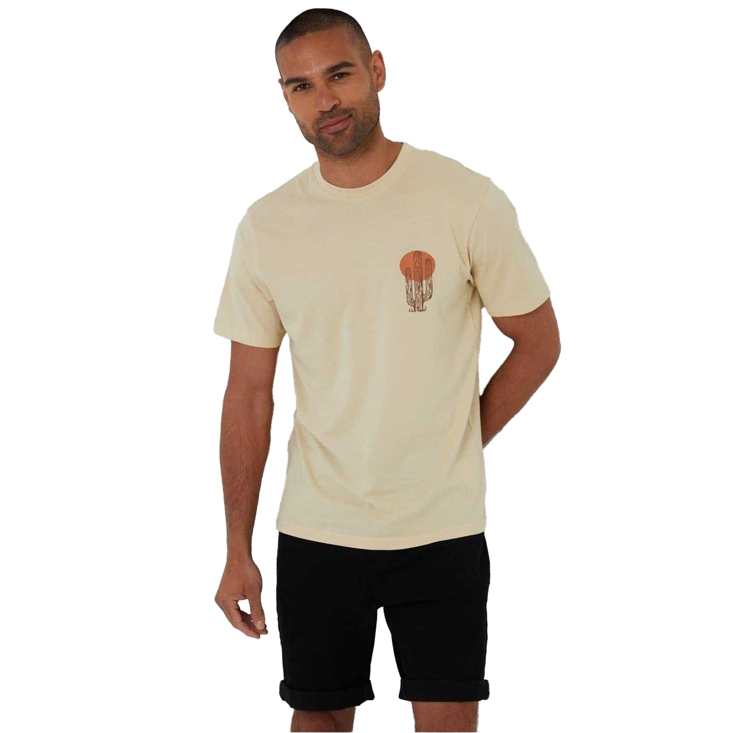 Light Stone - Front - Threadbare Mens Cactus Regular T-Shirt