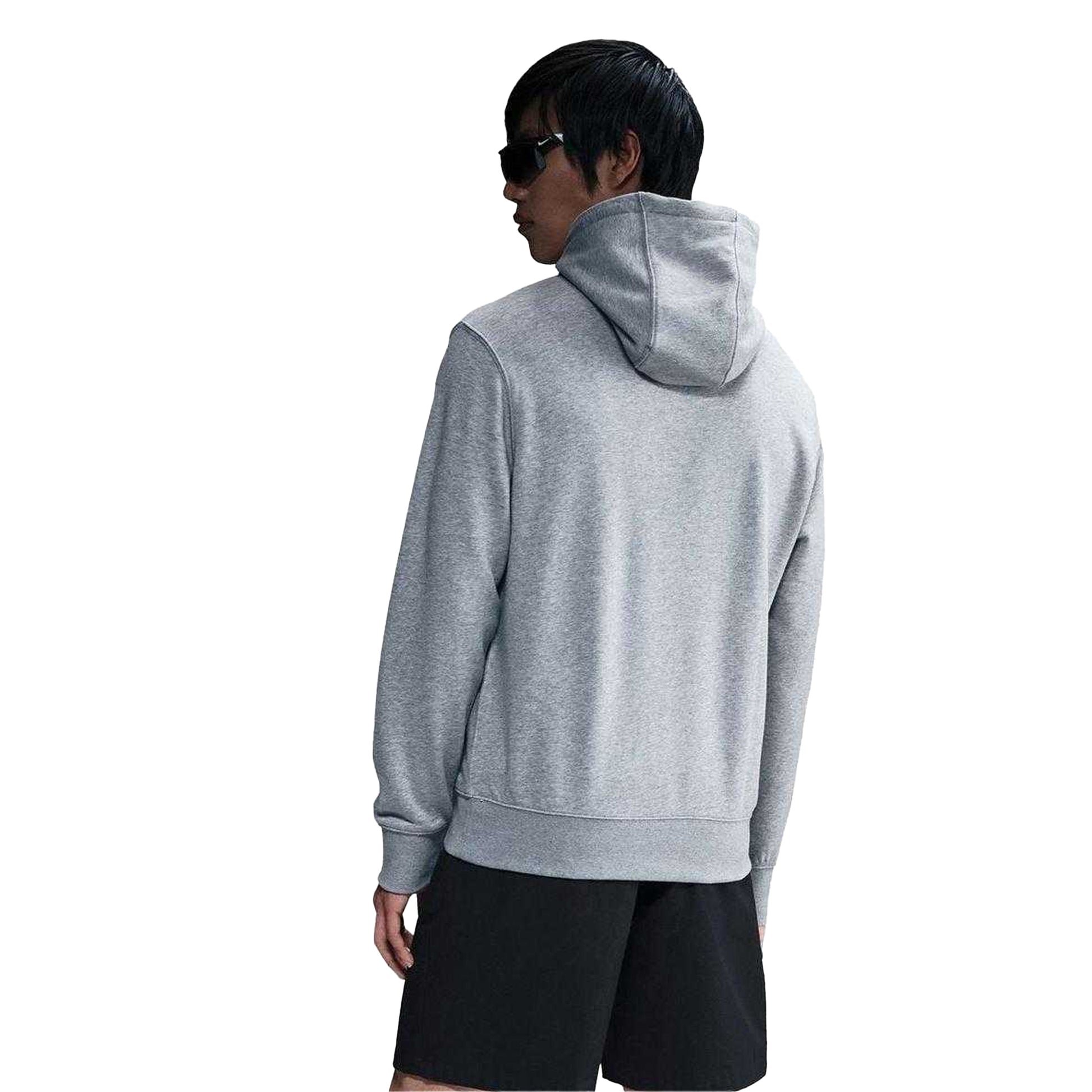 Dark Grey Heather - Back - Nike Mens Club Hoodie