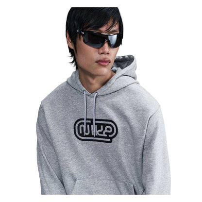 Dark Grey Heather - Side - Nike Mens Club Hoodie