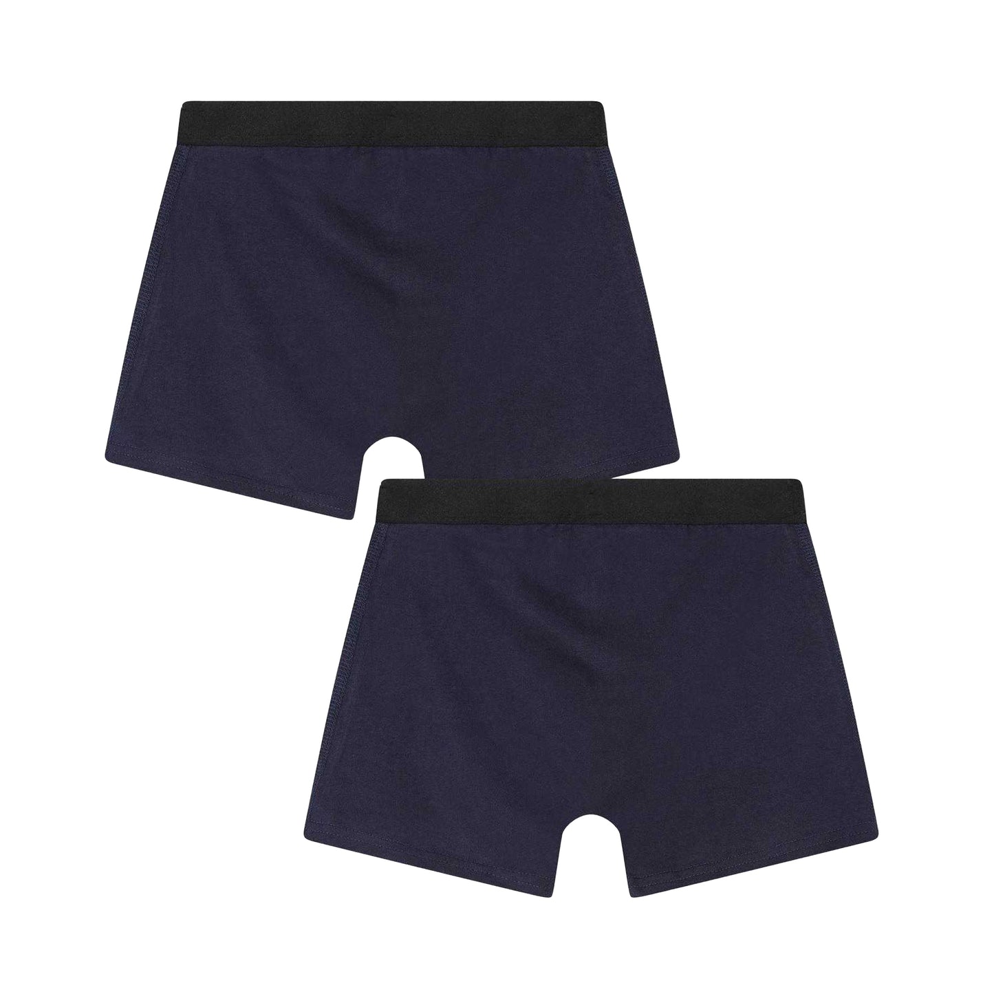 Navy - Back - Boss Childrens-Kids Cotton Blend Boxer Shorts (Pack of 2)
