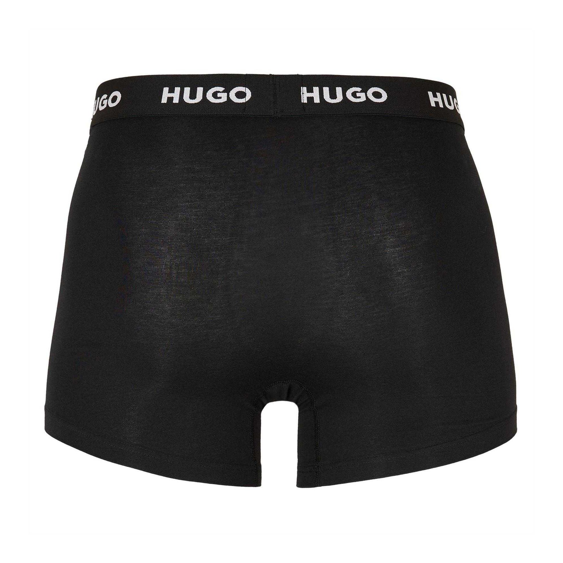 Black - Back - Hugo Mens Snug Fit Boxer Shorts (Pack of 3)