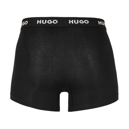 Black - Back - Hugo Mens Snug Fit Boxer Shorts (Pack of 3)