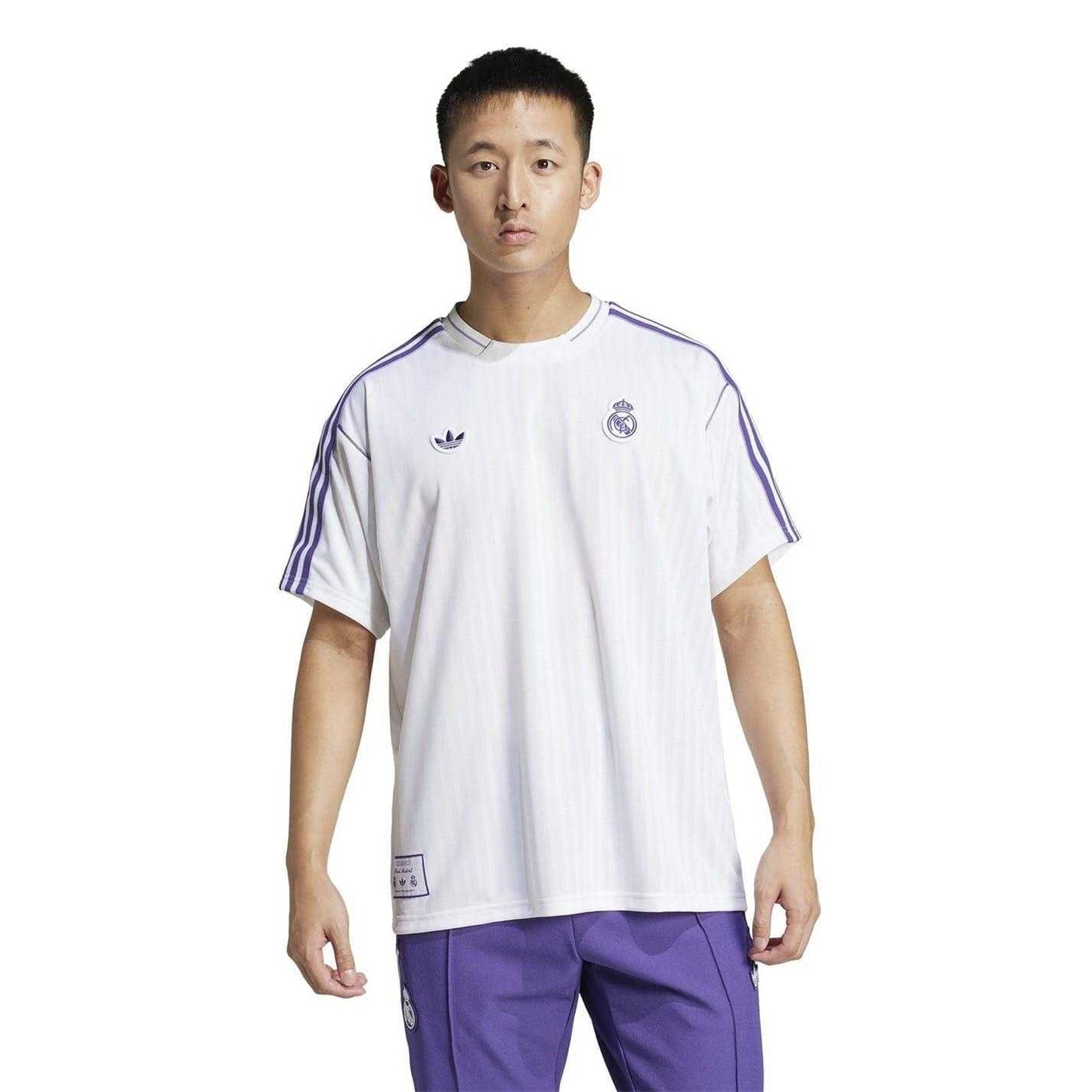 White - Side - Adidas Mens Icon Real Madrid CF T-Shirt