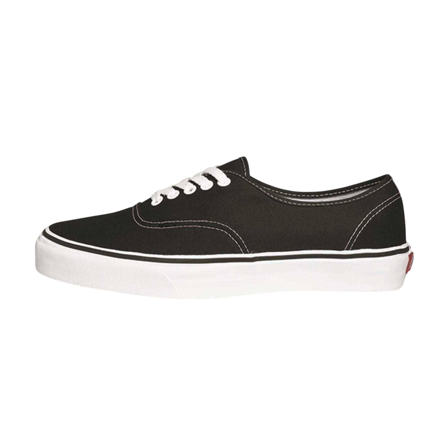 Black-White - Back - Vans Womens-Ladies Authentic Canvas Trainers