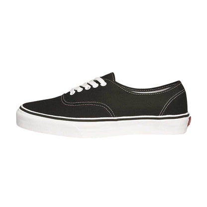 Black-White - Back - Vans Womens-Ladies Authentic Canvas Trainers