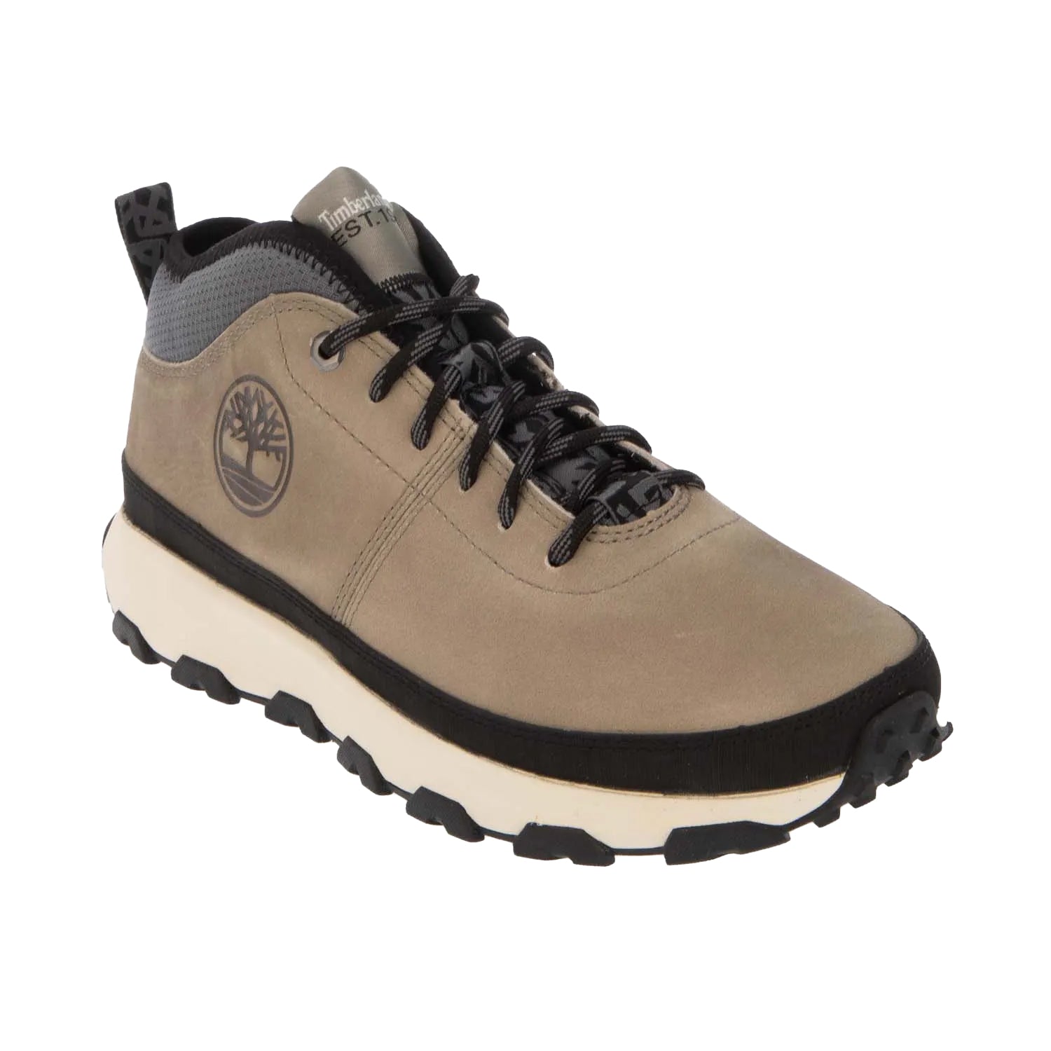 Taupe - Front - Timberland Mens Winsor Trail Leather Mid Cut Trainers