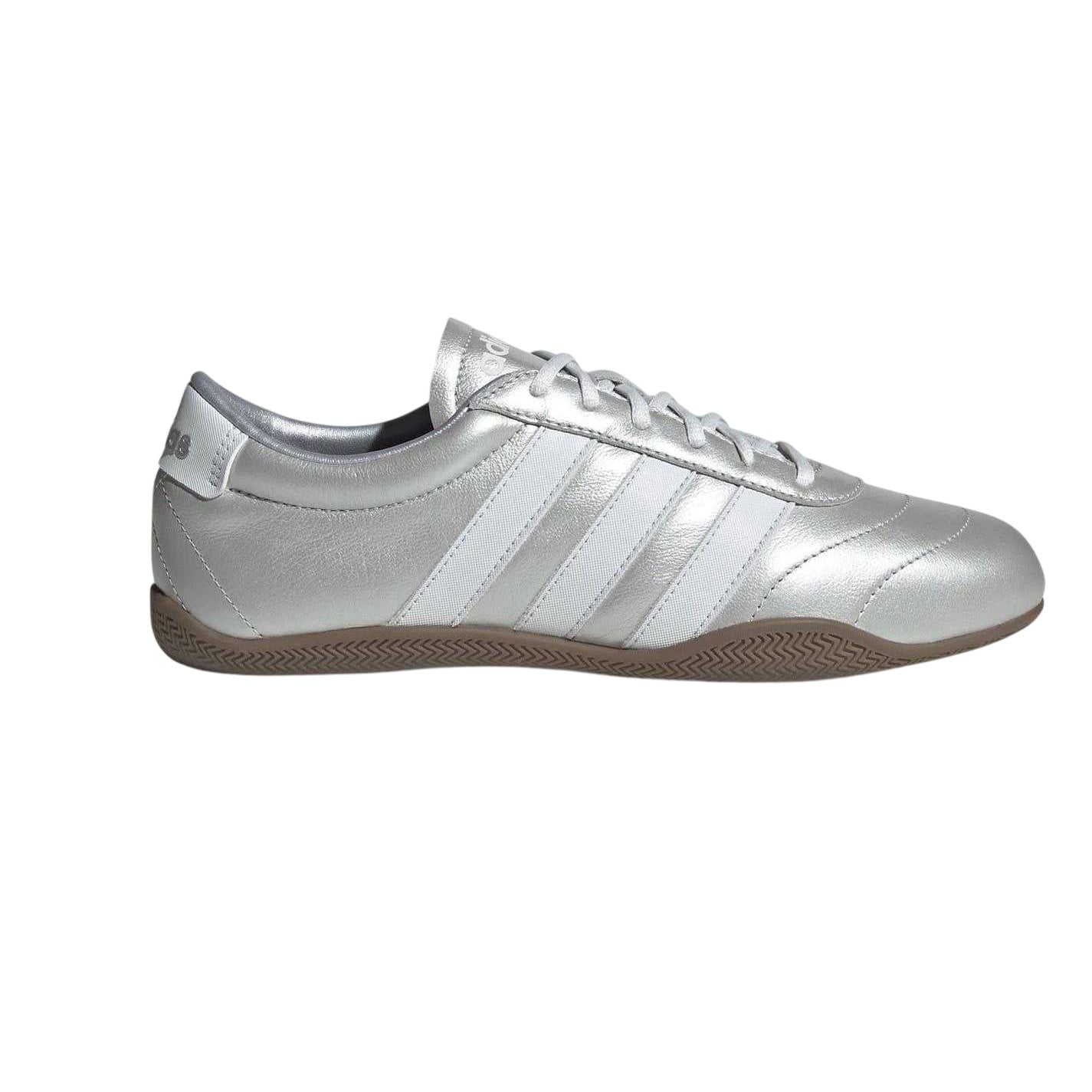 Silver-White - Front - Adidas Womens-Ladies Grand Court Lo Leather Court Shoes