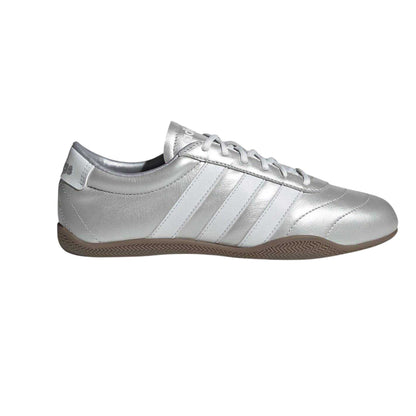 Silver-White - Front - Adidas Womens-Ladies Grand Court Lo Leather Court Shoes