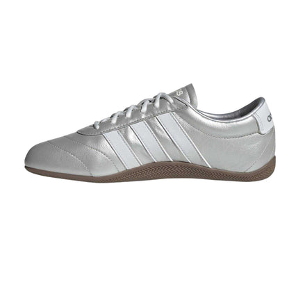 Silver-White - Back - Adidas Womens-Ladies Grand Court Lo Leather Court Shoes