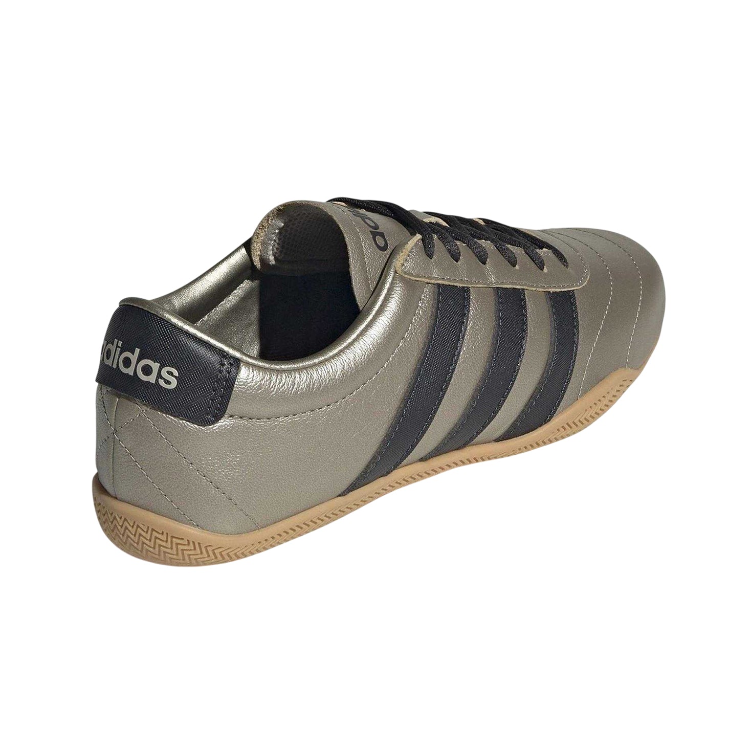 Metallic-Carbon-Gum - Back - Adidas Womens-Ladies Grand Court Lo Leather Court Shoes