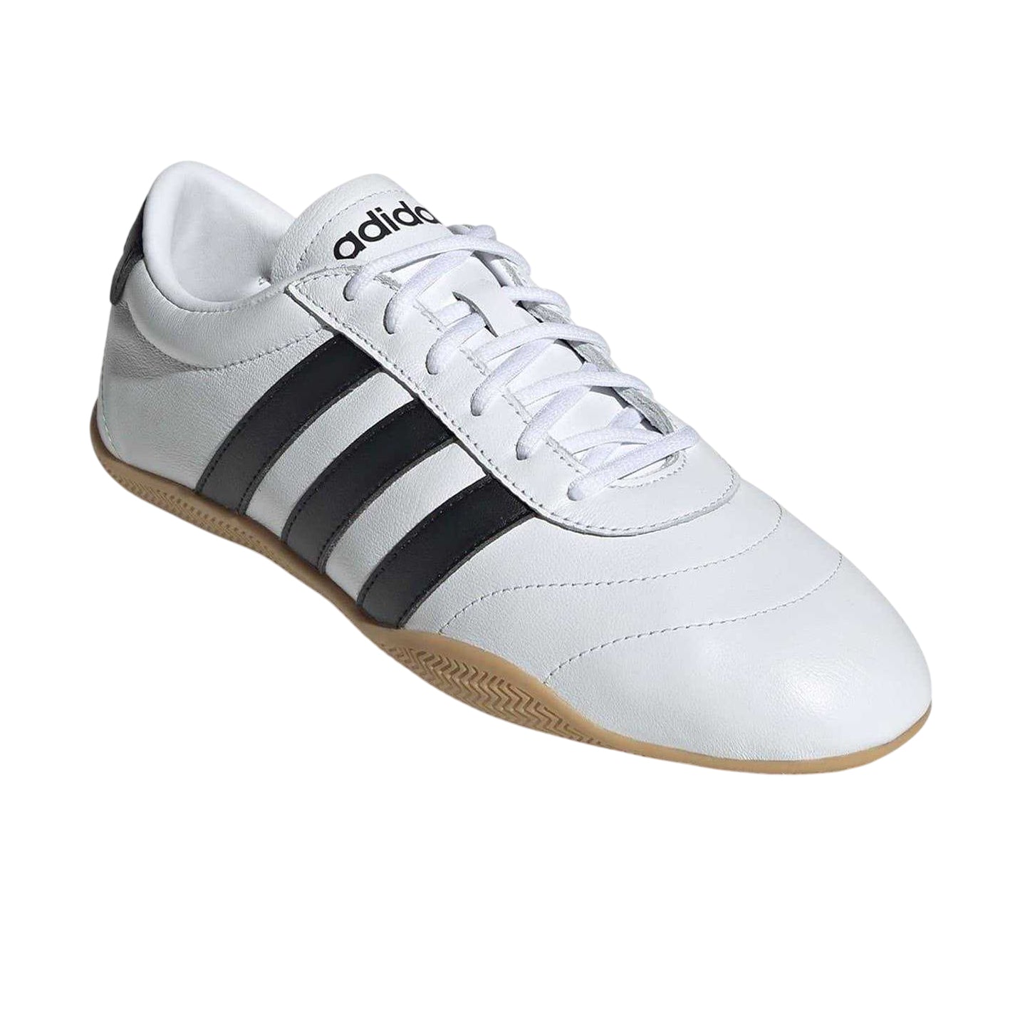 White-Black-Gum - Pack Shot - Adidas Womens-Ladies Grand Court Lo Leather Court Shoes