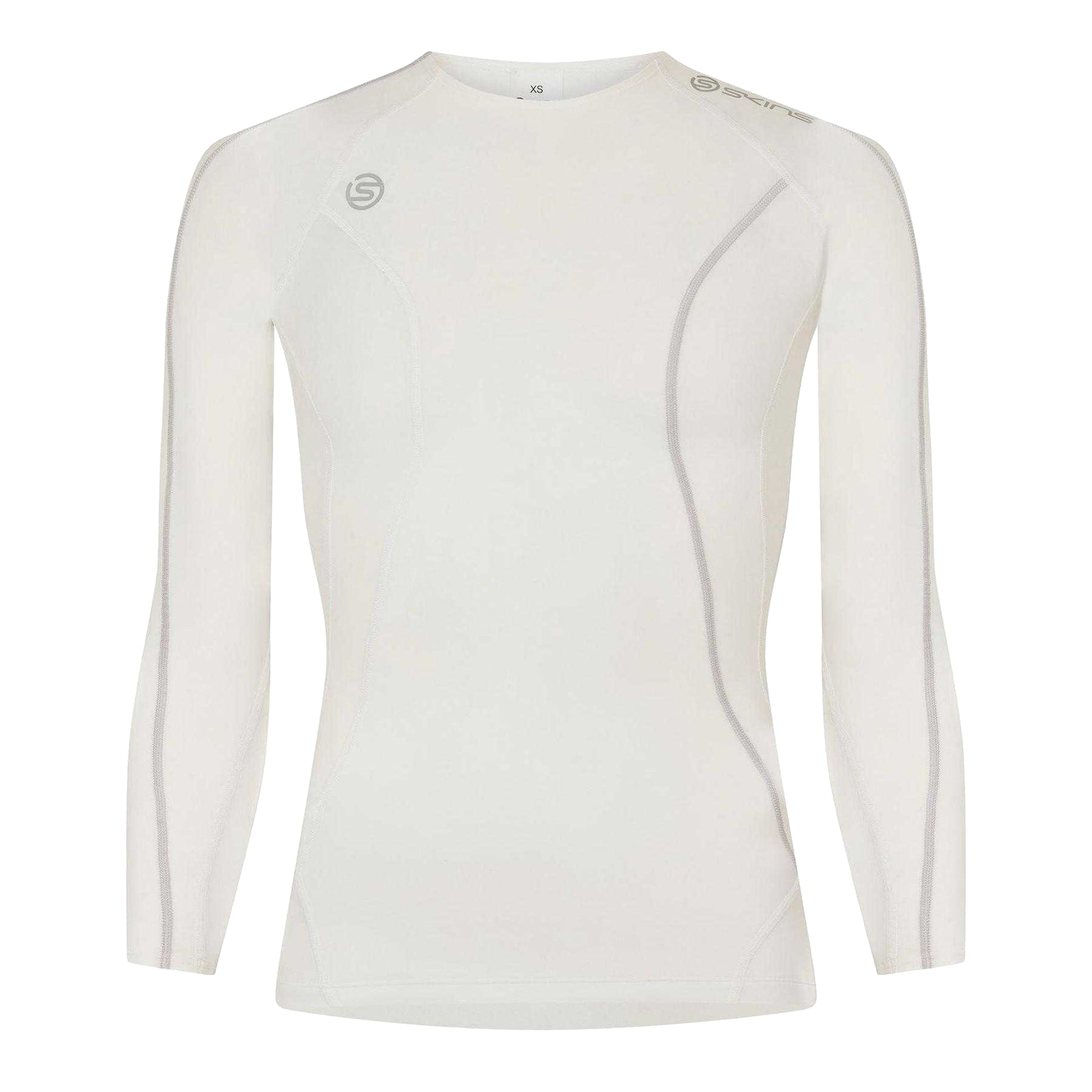 White - Front - Skins Mens Compression Workout Base Layer Top