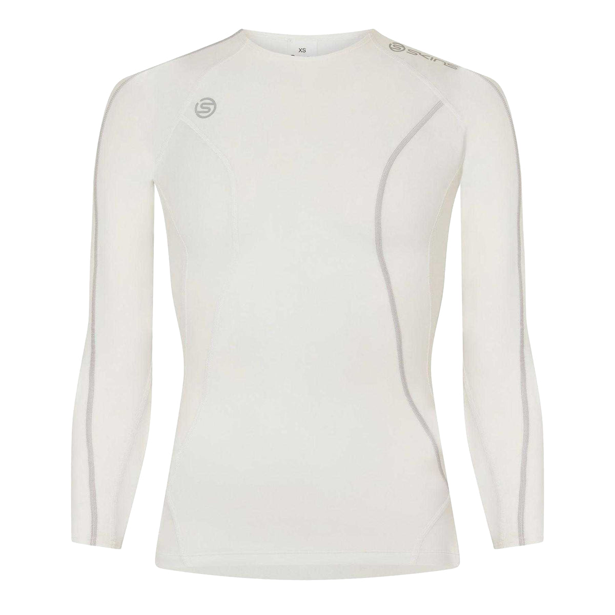 White - Front - Skins Mens Compression Workout Base Layer Top