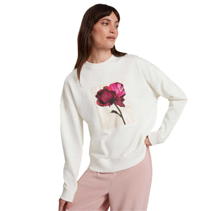 Ivory - Lifestyle - Ted Baker Womens-Ladies Floral Appliqué Patch Jumper