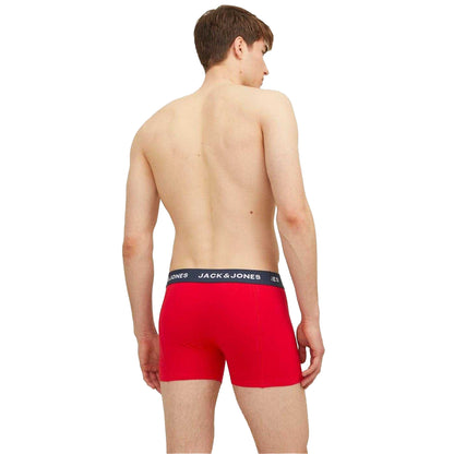 Multicoloured - Back - Jack And Jones Mens James Boxer Shorts (Pack of 3)