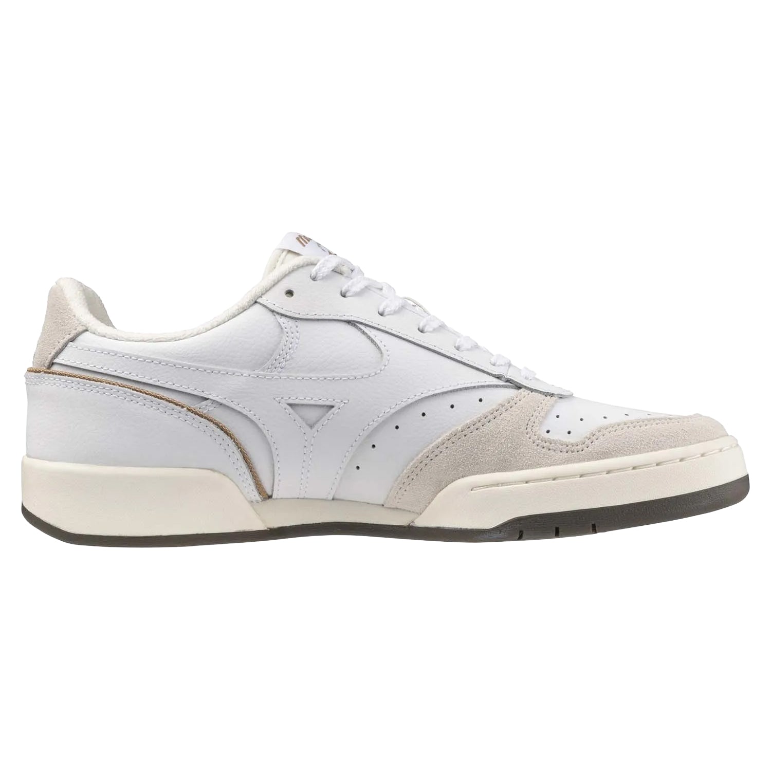 White - Side - Mizuno Mens City Wind Sportstyle Leather Trainers