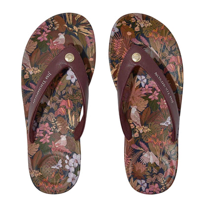 Brown - Pack Shot - FitFlop Womens-Ladies Jim Thompson Leather Platform Flip Flops