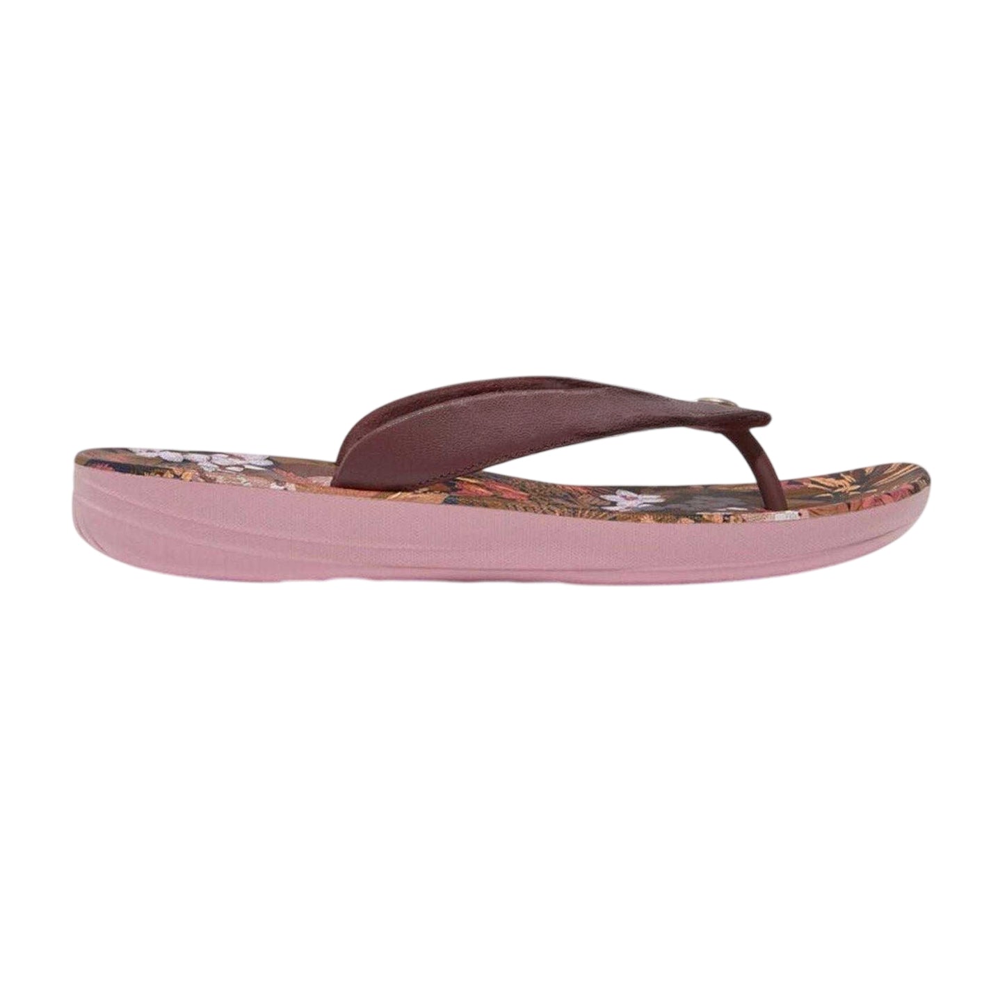 Brown - Front - FitFlop Womens-Ladies Jim Thompson Leather Platform Flip Flops