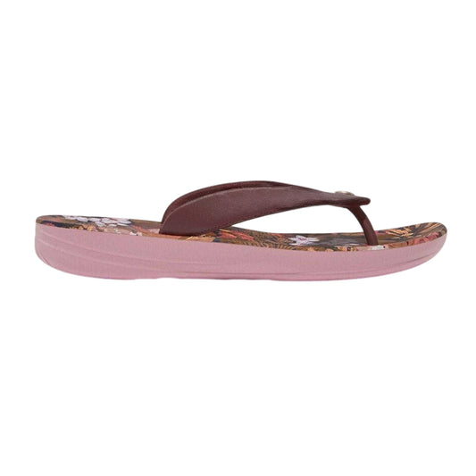 Brown - Front - FitFlop Womens-Ladies Jim Thompson Leather Platform Flip Flops