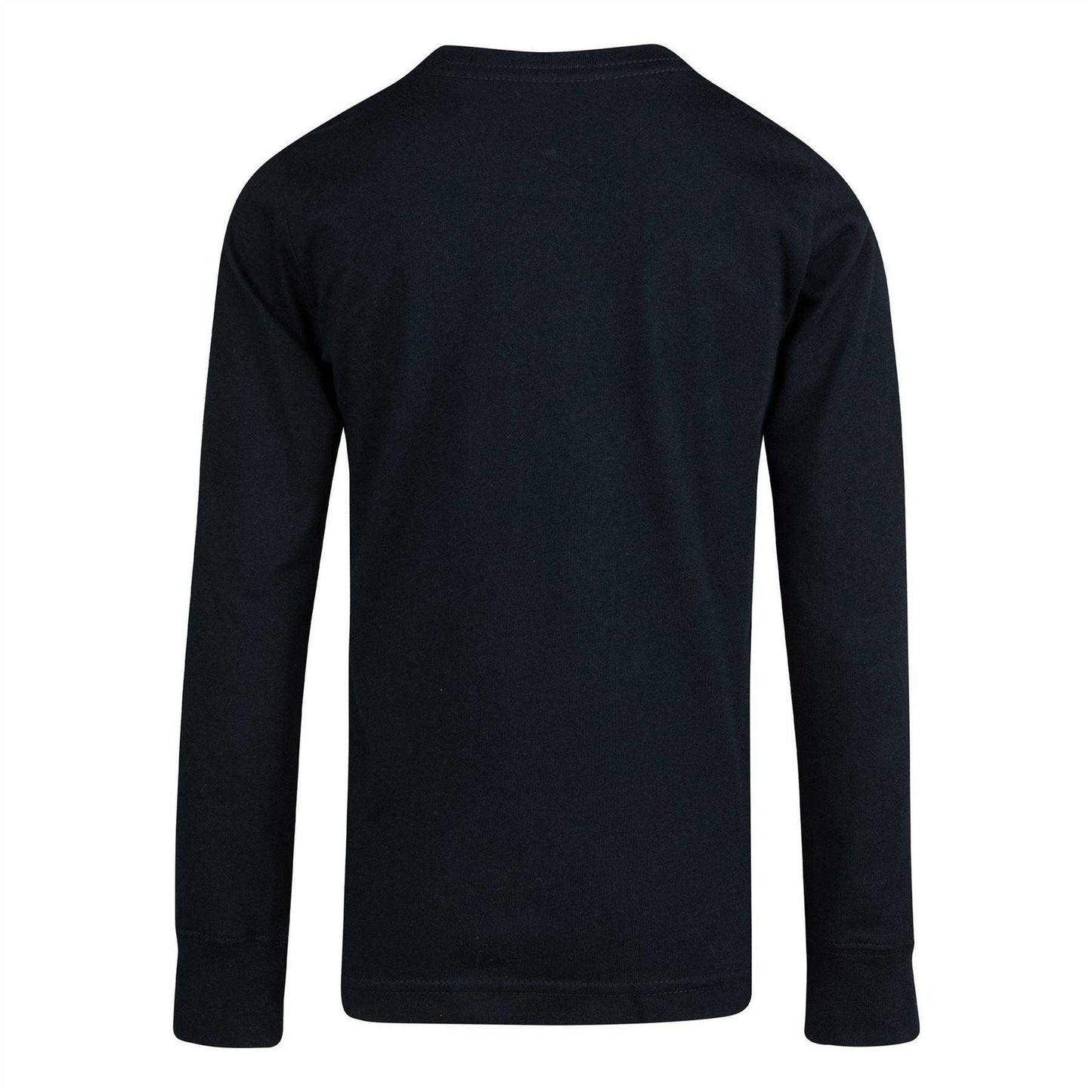 Black - Back - Nike Childrens-Kids Futura Oversized Logo Long-Sleeved T-Shirt