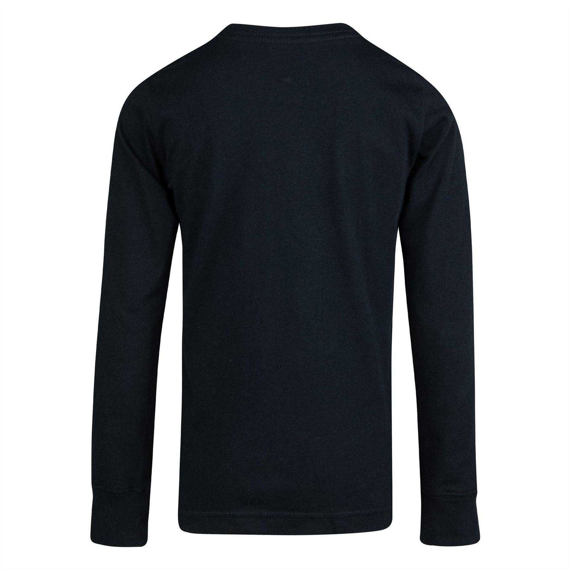 Black - Back - Nike Childrens-Kids Futura Oversized Logo Long-Sleeved T-Shirt