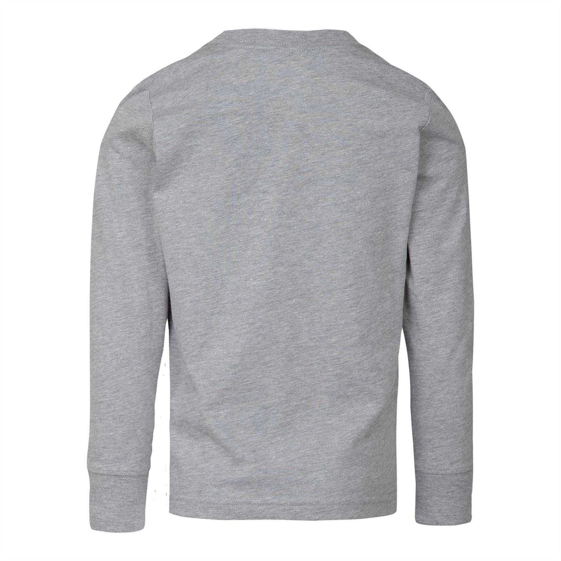 Dark Grey - Back - Nike Childrens-Kids Futura Oversized Logo Long-Sleeved T-Shirt