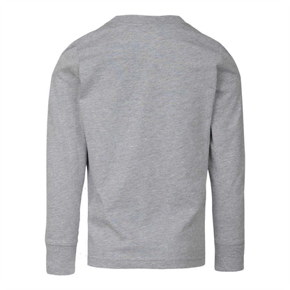 Dark Grey - Back - Nike Childrens-Kids Futura Oversized Logo Long-Sleeved T-Shirt
