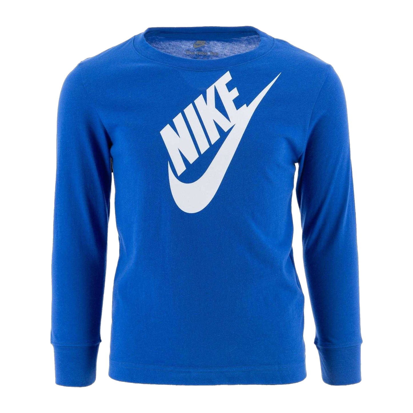 Game Royal - Front - Nike Childrens-Kids Futura Oversized Logo Long-Sleeved T-Shirt