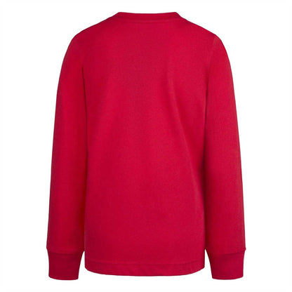 University Red - Back - Nike Childrens-Kids Futura Oversized Logo Long-Sleeved T-Shirt