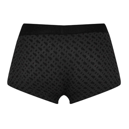 Black - Back - Boss Mens Monogram Elasticated Boxer Shorts (Pack of 3)