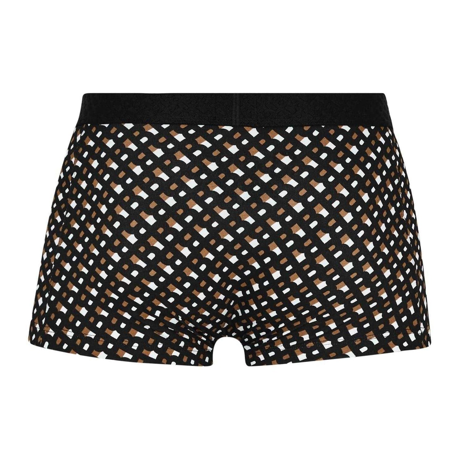Multicoloured - Back - Boss Mens Monogram Elasticated Boxer Shorts (Pack of 3)