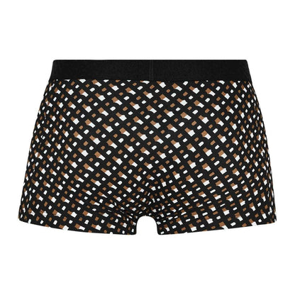 Multicoloured - Back - Boss Mens Monogram Elasticated Boxer Shorts (Pack of 3)