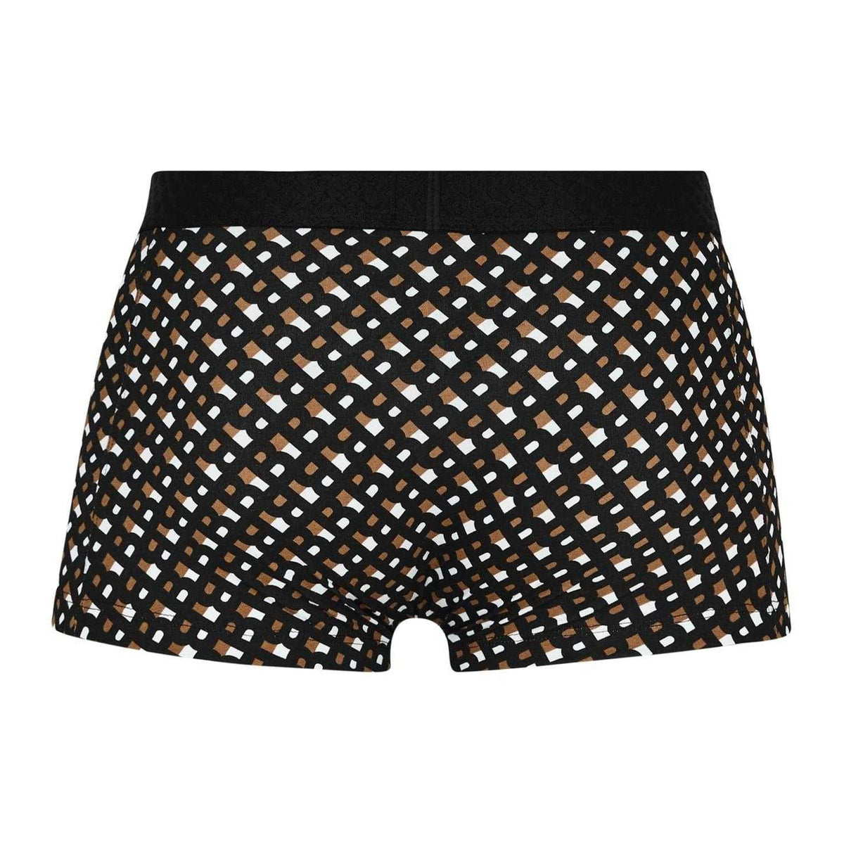 Multicoloured - Back - Boss Mens Monogram Elasticated Boxer Shorts (Pack of 3)